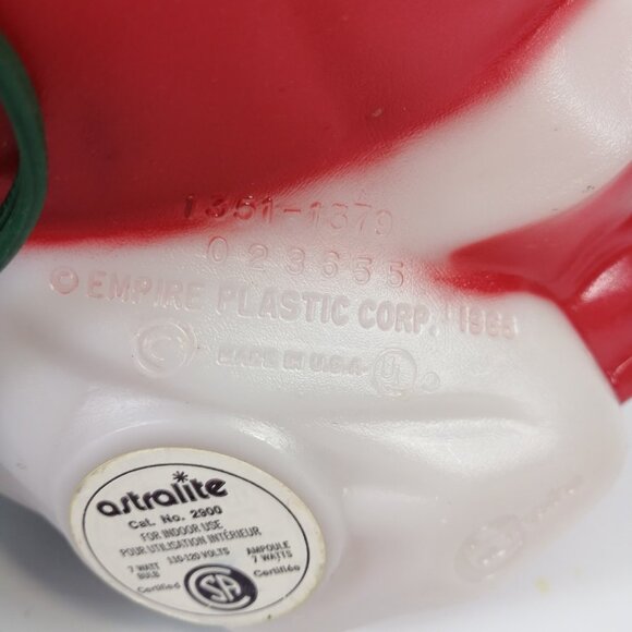 1968 Empire plastics Santa blow mold works 13" Christmas Holiday decor Like New! - Picture 6 of 9